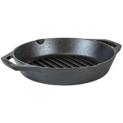 Grilovacia liatinová panvica Lodge 26 cm s dvoma madlami