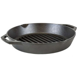 Grilovacia liatinová panvica Lodge 30 cm s dvoma madlami