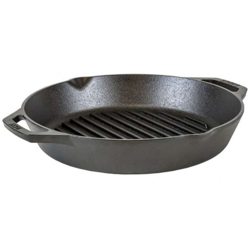 Grilovacia liatinová panvica Lodge 30 cm s dvoma madlami