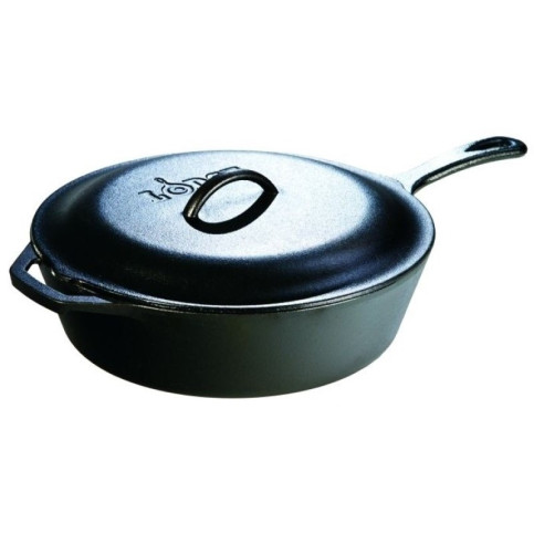 Hlboká liatinová panvica Lodge 26 cm s pokrievkou