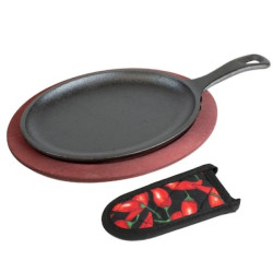Liatinová panvica Fajita Set Lodge