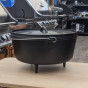 Dvojitý liatinový hrniec Lodge Camp Dutch Oven s pokrievkou 9,4 l