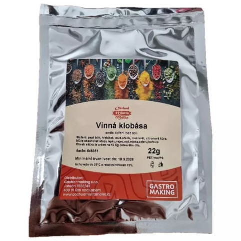 Vínna klobása 22 g Mistr Málek