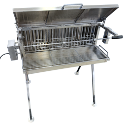 Nerezový gril na kura s otočným ražňom UG Grill