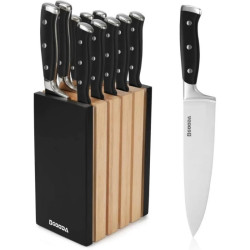 11-dielna sada kuchynských nožov v stojane Gooda - čierna
