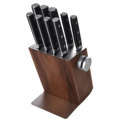 10-dielna sada kuchynských nožov so stojanom iPureHome - tmavá