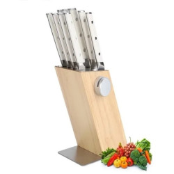 10-dielna sada kuchynských nožov so stojanom iPureHome - svetlá