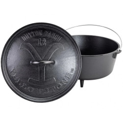 Liatinový outdoorový hrniec Lodge Yellowstone 7,6 l s pokrievkou