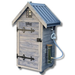 Drevená elektrická udiareň s dymboxom 180 L Kalme antracit