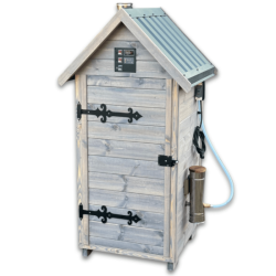 Drevená elektrická udiareň s dymboxom 520 L Kalme antracit