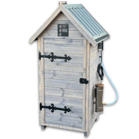 Drevená elektrická udiareň s dymboxom 520 L Kalme antracit