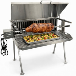 Nerezový gril na kura a stehno s otočným ražňom UG Grill