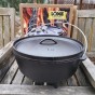 Dvojitý liatinový hrniec Lodge Camp Dutch oven s pokrievkou 5,7 l