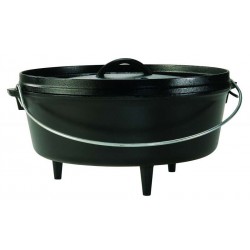 Dvojitý liatinový hrniec Lodge Camp Dutch oven s pokrievkou 3,8 l