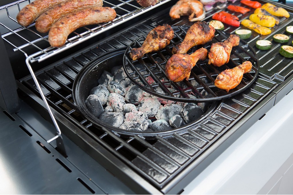 Na čo slúži košík na uhlie pri plynových griloch Campingaz?