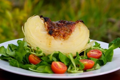 Grilovaná kapusta so slaninou